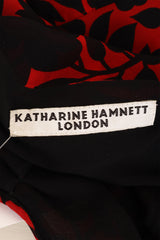 Vintage Katharine Hamnett Floral Chiffon Midi Dress signature  @ Recess LA