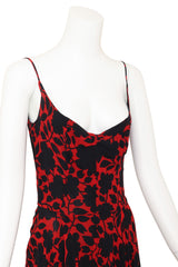 Vintage Katharine Hamnett Floral Chiffon Midi Dress closeup @ Recess LA