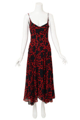 Vintage Katharine Hamnett Floral Chiffon Midi Dress @ Recess LA
