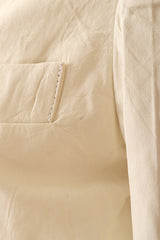 Rick Owens Raw Edge Leather Blazer light stain to front  @ Recess LA