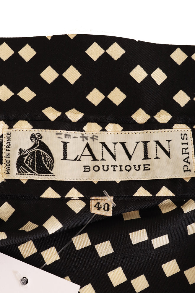Vintage Lanvin Geometric Button Up Blouse signature @ Recess LA