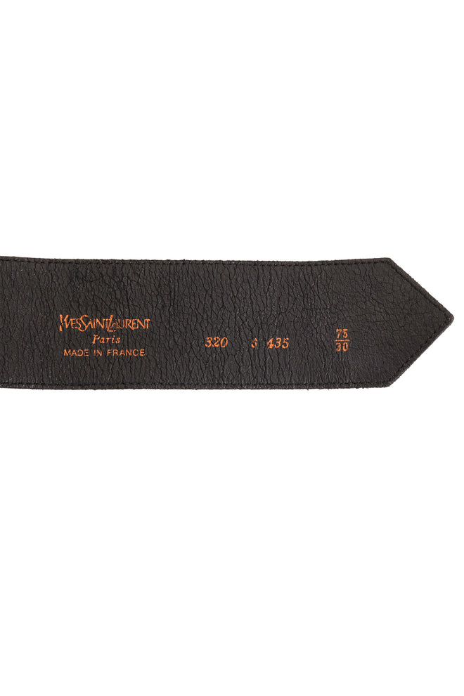 Geo Jewel Stud Leather Belt by YSL stamp @ Recess LA