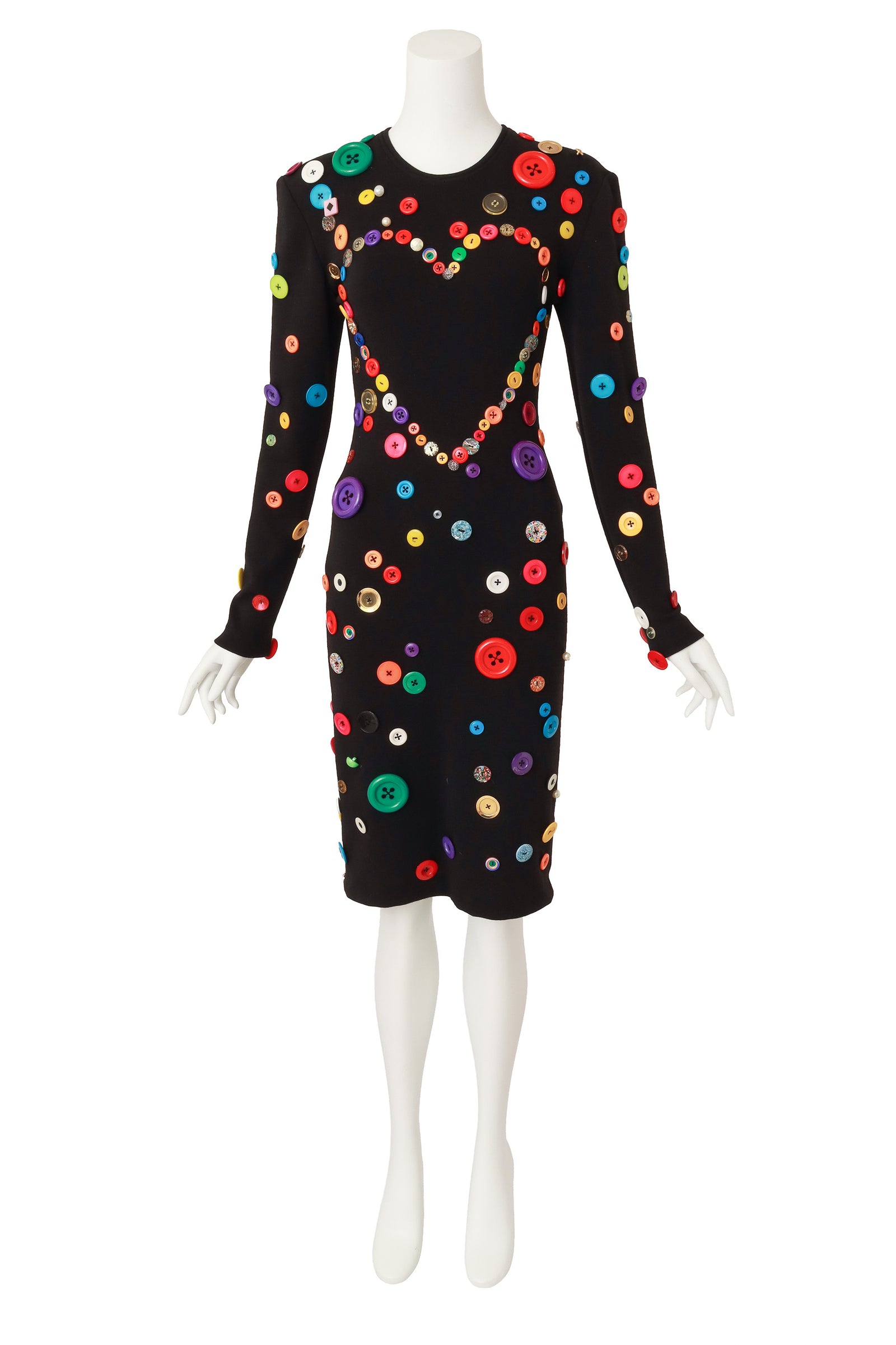 Vintage Patrick Kelly 1987 F/W Button Heart Dress Vintage Patrick Kelly 1987 F/W Button Heart Dress