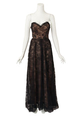 Lace Sweetheart Gown by Oscar de la Renta on mannequin @ Recess LA