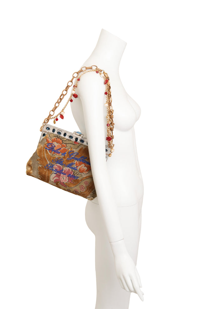 Dolce & Gabbana Brocade Carpet Bag on mannequin @ Recess LA