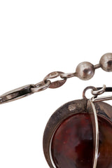 Vintage Sterling Orb Pendant Necklace signatures @ RecessLA