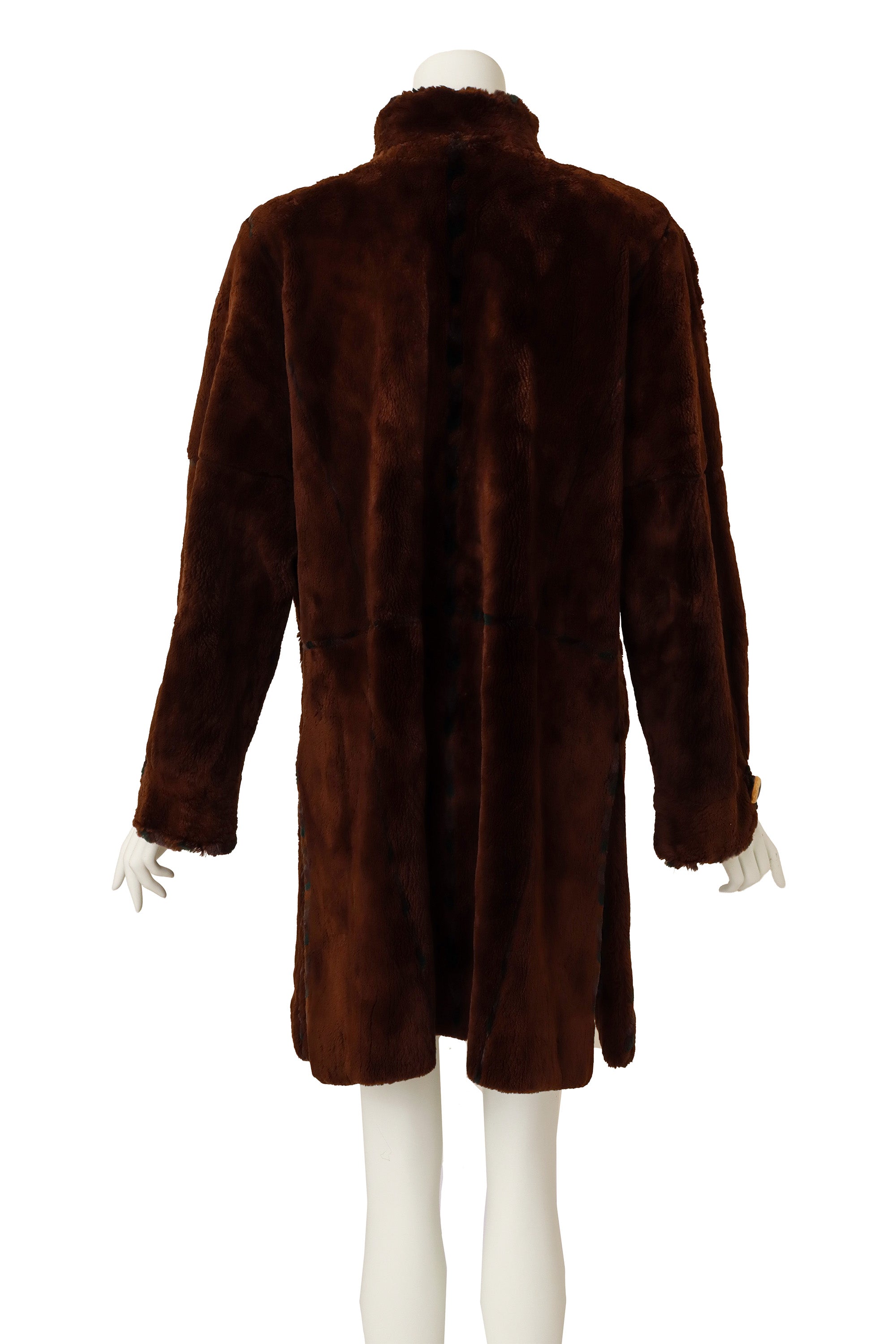 fur coat by Zuki on mannequin back @ Recess LA