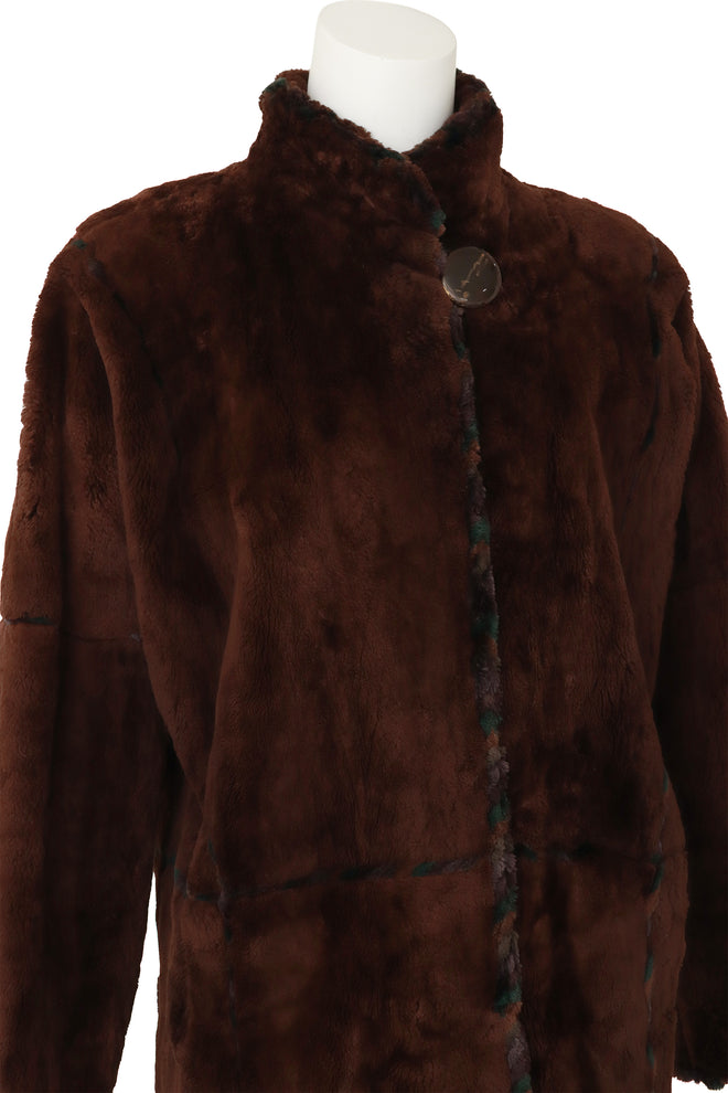 fur coat by Zuki on mannequin close @ Recess LA