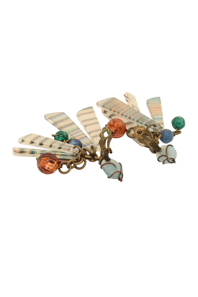 Lucite Knit Print Cluster Earrings by Missoni backs open @ Recess LA