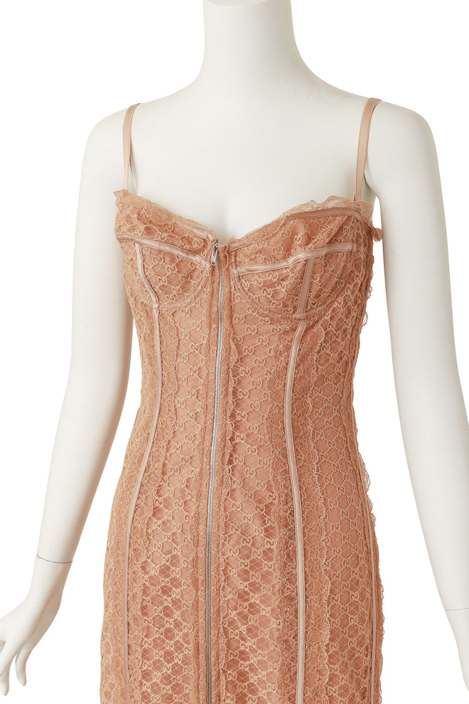 bustier dress by Gucci on mannequin close @ Recess LA