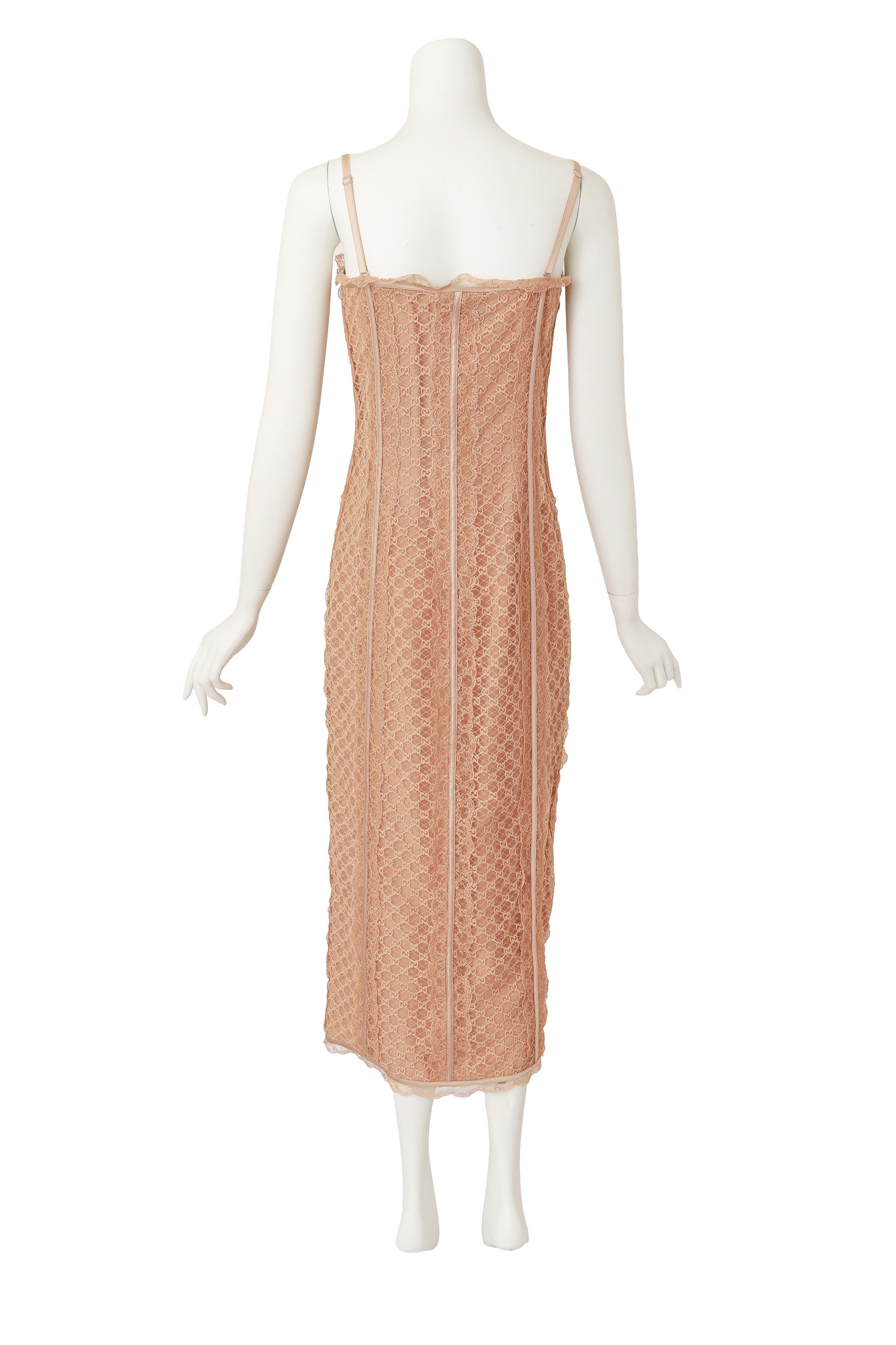 bustier dress by Gucci on mannequin back @ Recess LA