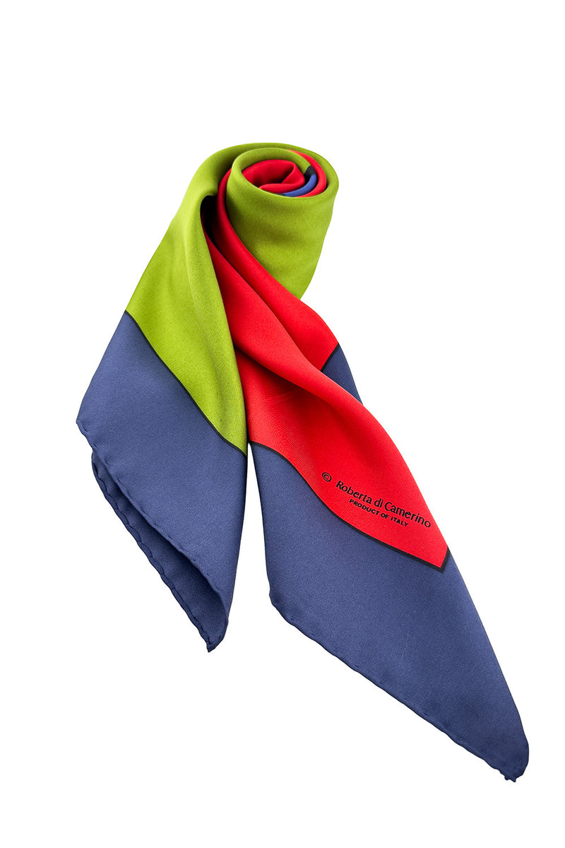 Vintage Roberta di Camerino Colorblock Logo Scarf wrapped @recess la