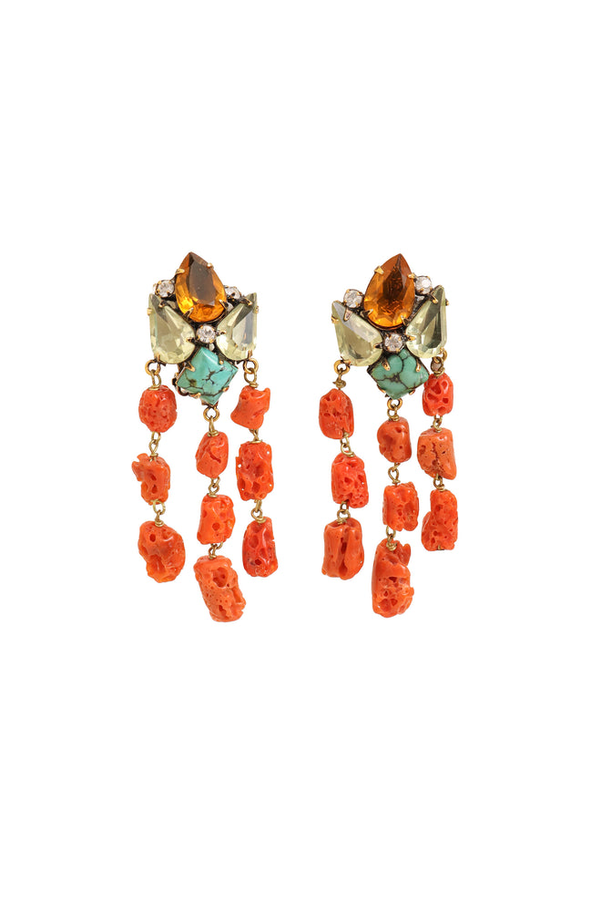 Coral Strand Cluster Earrings by Iradj Moini @ Recess LA
