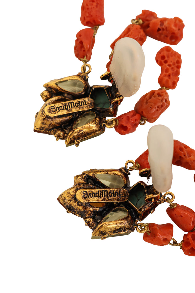 Coral Strand Cluster Earrings by Iradj Moini signature @ Recess LA