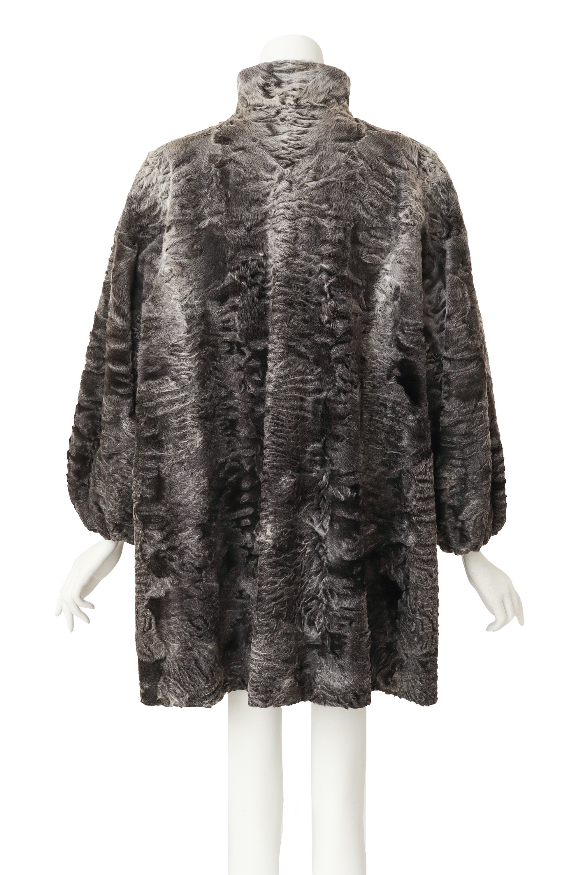 Fur Swing Coat by Christian Dior on mannequin back @ Recess LA