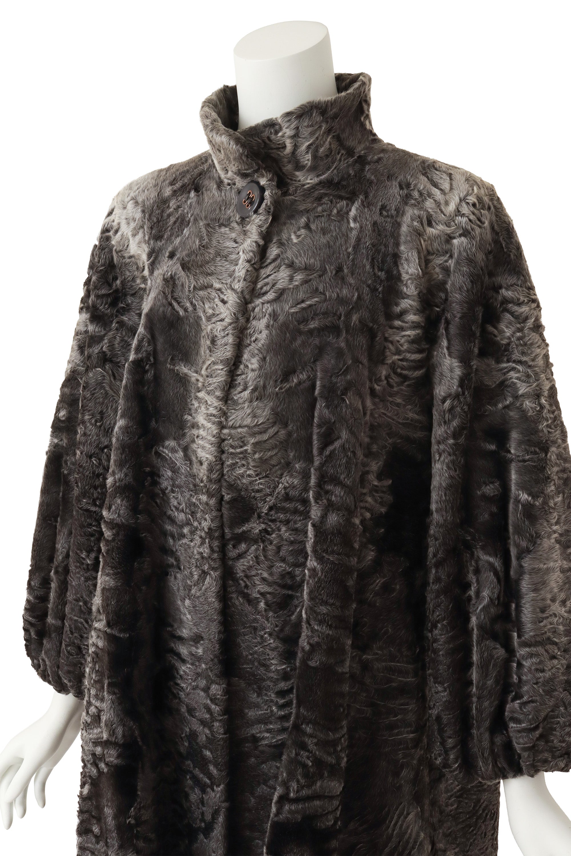 Fur Swing Coat by Christian Dior on mannequin close @ Recess LA