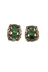 Curved Crystal Rhinestone Earrings by Iradj Moini @ Recess LA
