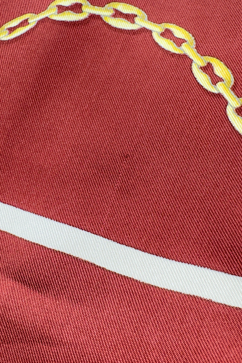 Vintage Cartier Belt Chain Silk Scarf defect 1 @recess la