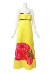 satin gown by Gucci on mannequin no neckband @ Recess LA