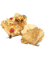 Smiling Buddha Bone Brooch hat close @ Recess LA