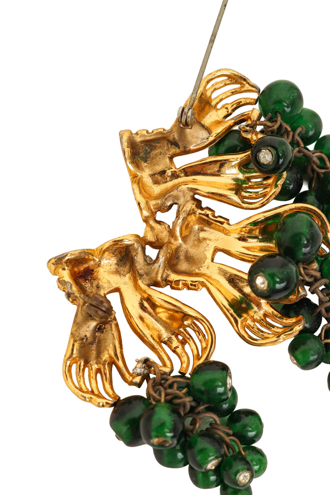 Grapes in Hand Brooch inner tarnish @ Recess LA