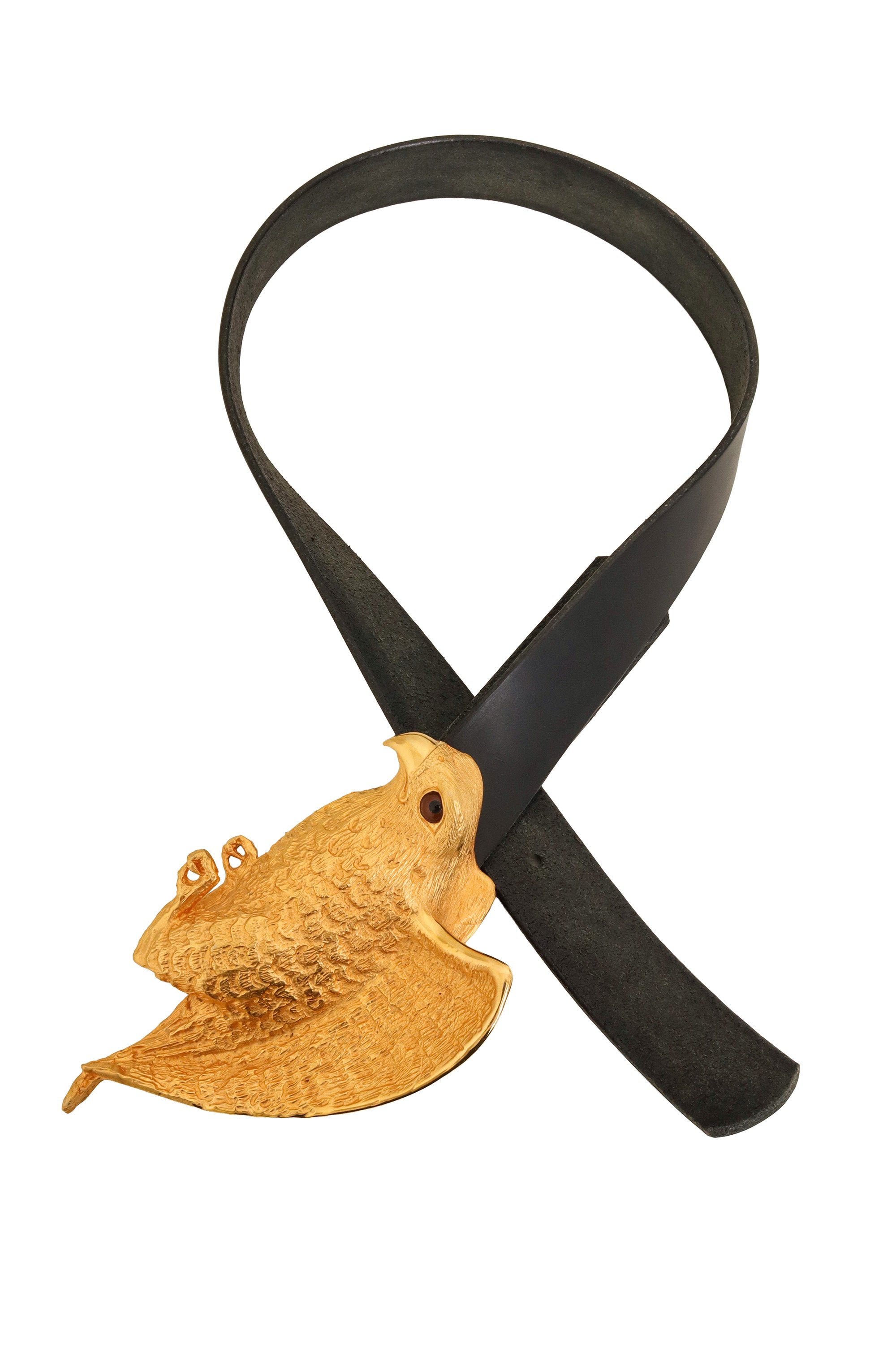 Sculpted Falcon Buckle Belt by Margarita Barrera loop @ Recess LA