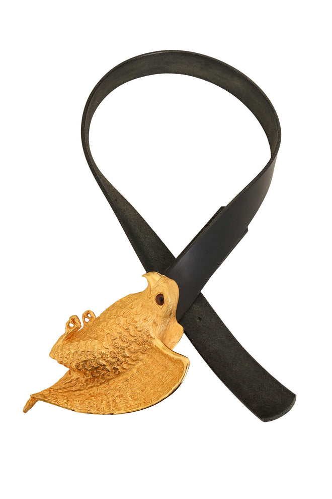 Sculpted Falcon Buckle Belt by Margarita Barrera loop @ Recess LA