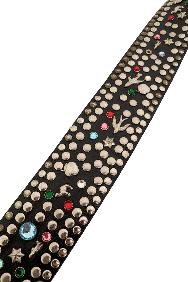 Travel Stud Leather Belt studs close @ Recess LA