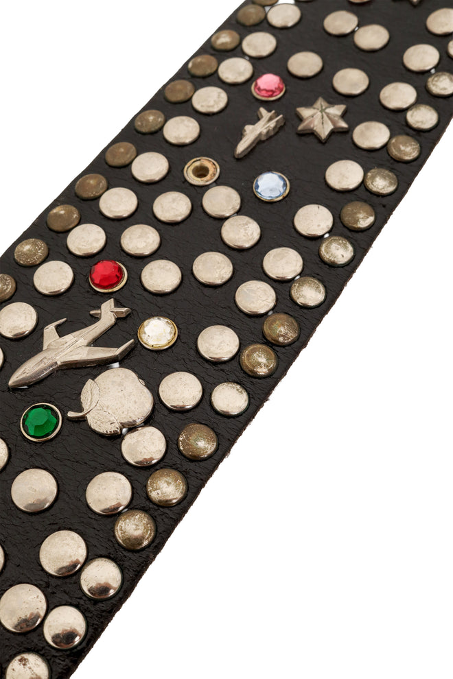 Travel Stud Leather Belt stud wear @ Recess LA