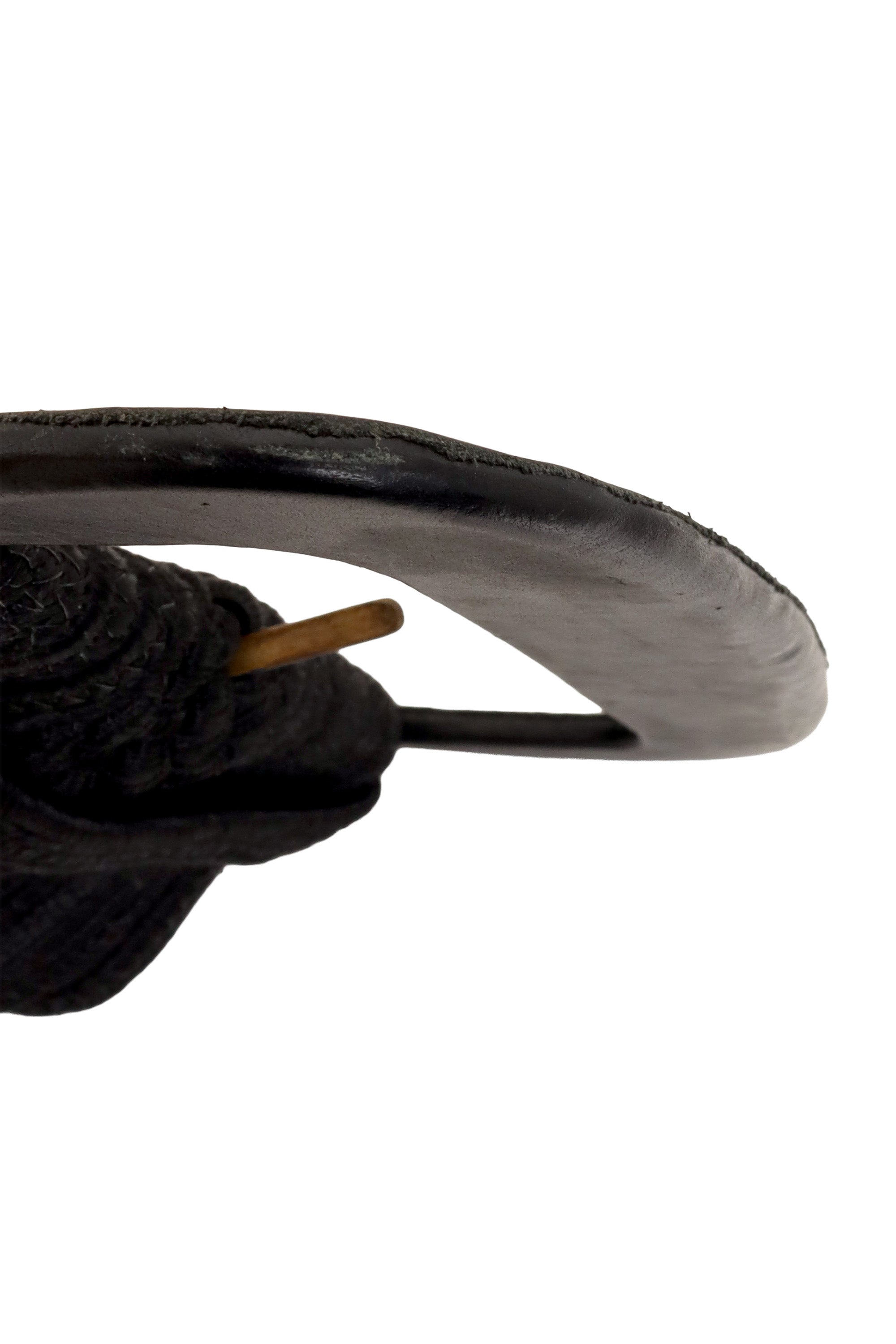 Extra Wide Woven Waist Belt side buckle scuff @ Recess LA