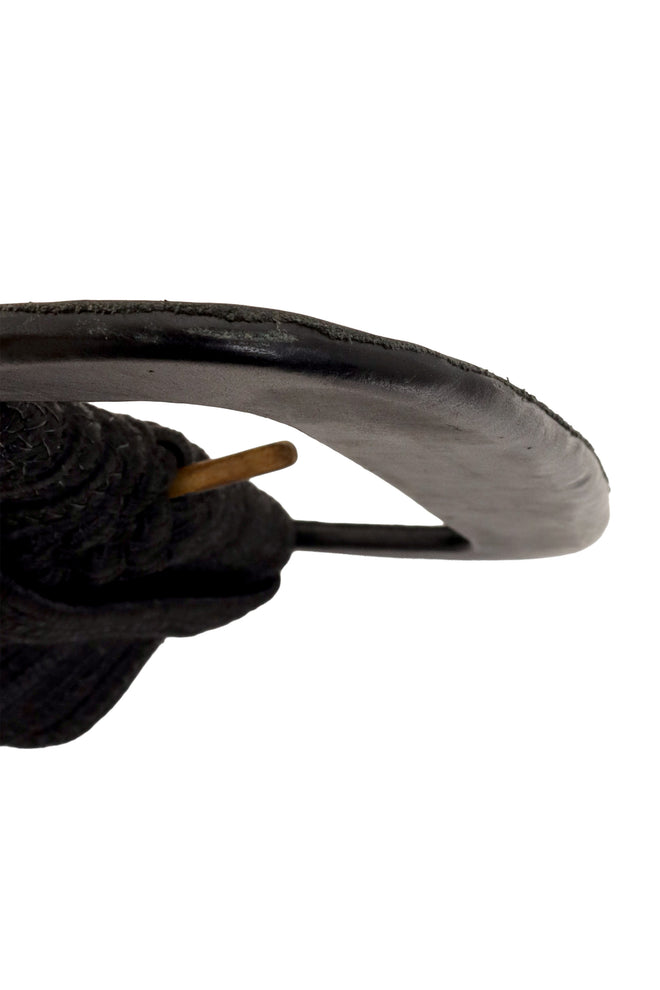 Extra Wide Woven Waist Belt side buckle scuff @ Recess LA