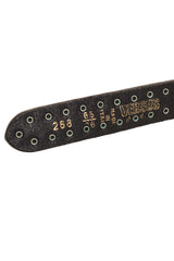 Leopard Medallion Stud Leather Belt by Versus stamp @ Recess LA