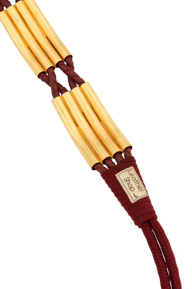 Braided Leather Tube Belt label @ Recess LA