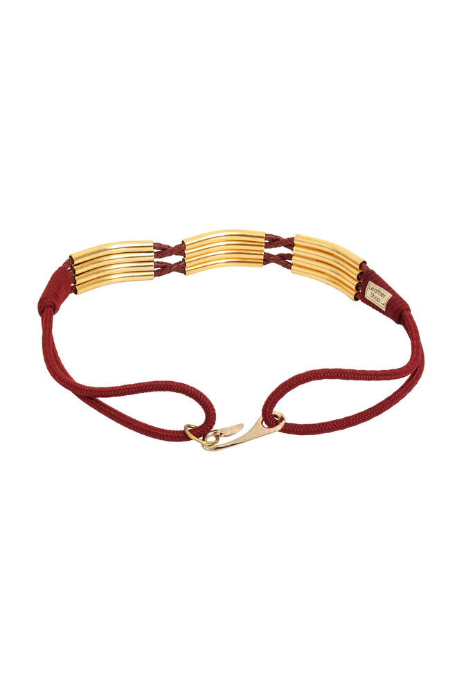 Braided Leather Tube Belt back @ Recess LA