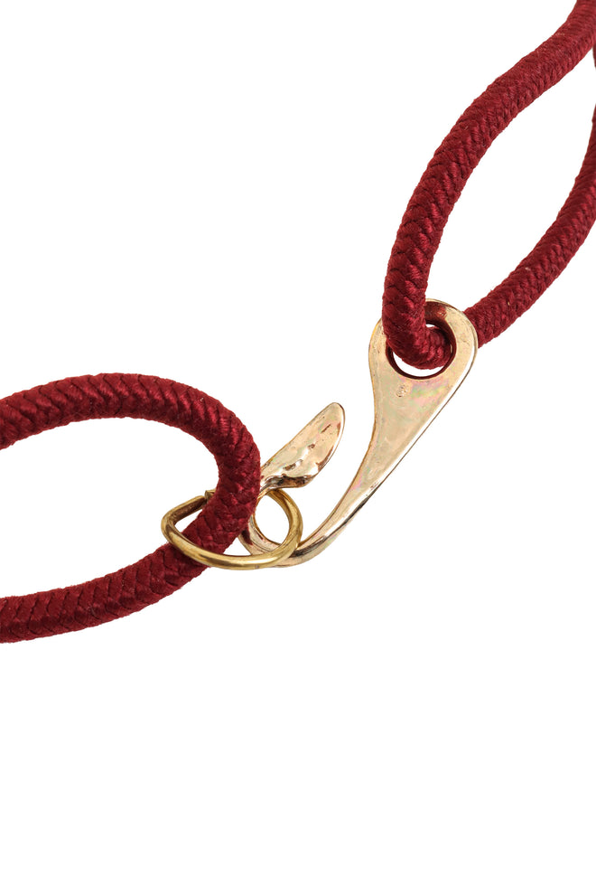 Braided Leather Tube Belt clasp close @ Recess LA