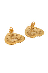 Vintage Mosaique Paris Pearl Heart Button Earrings backs open @ Recess LA