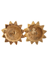 Vintage Mosaique Paris Sun Cabochon Button Earrings Signature @ Recess LA