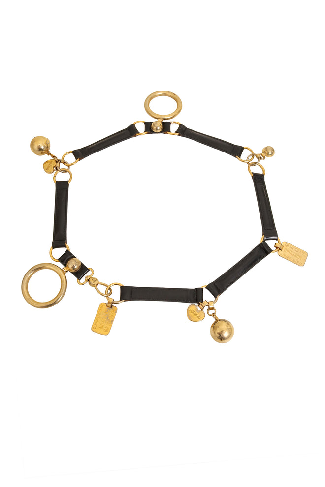 Ball Ring Leather Belt by Moschino @ Recess LA