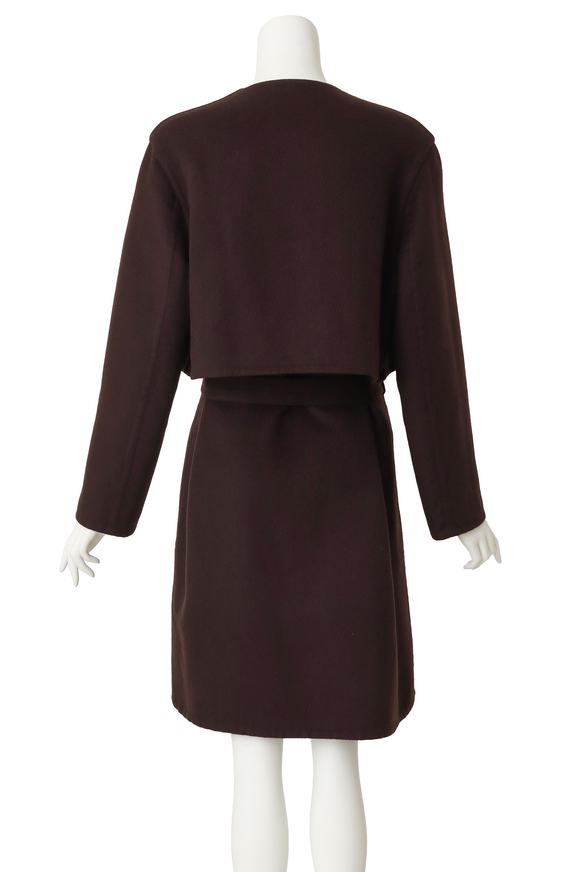 wrap coat by Hermès on mannequin back @ Recess LA