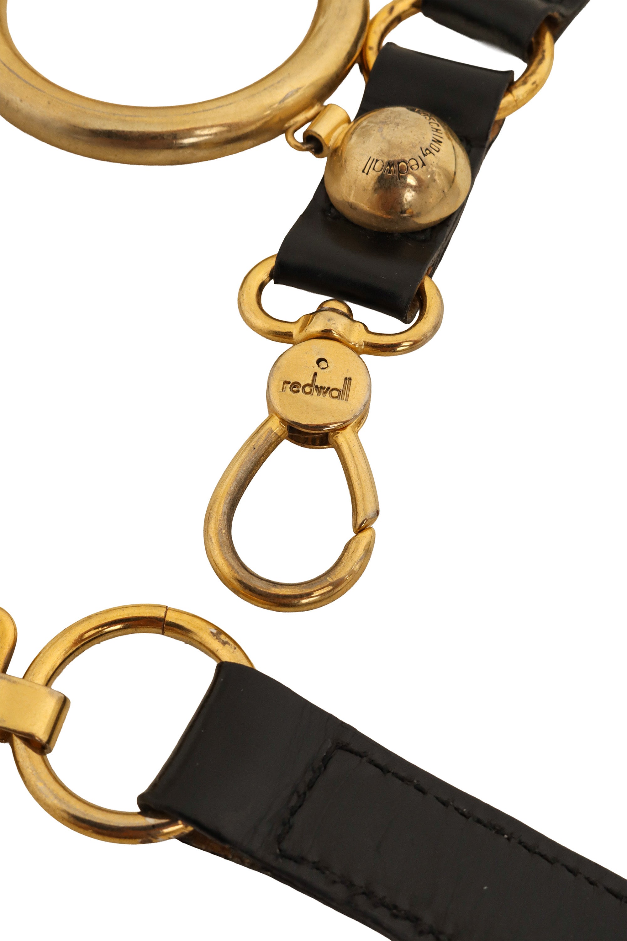 Ball Ring Leather Belt by Moschino clasp @ Recess LA