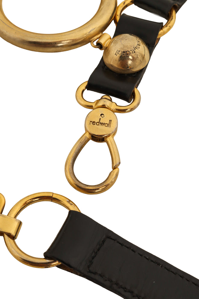 Ball Ring Leather Belt by Moschino clasp @ Recess LA