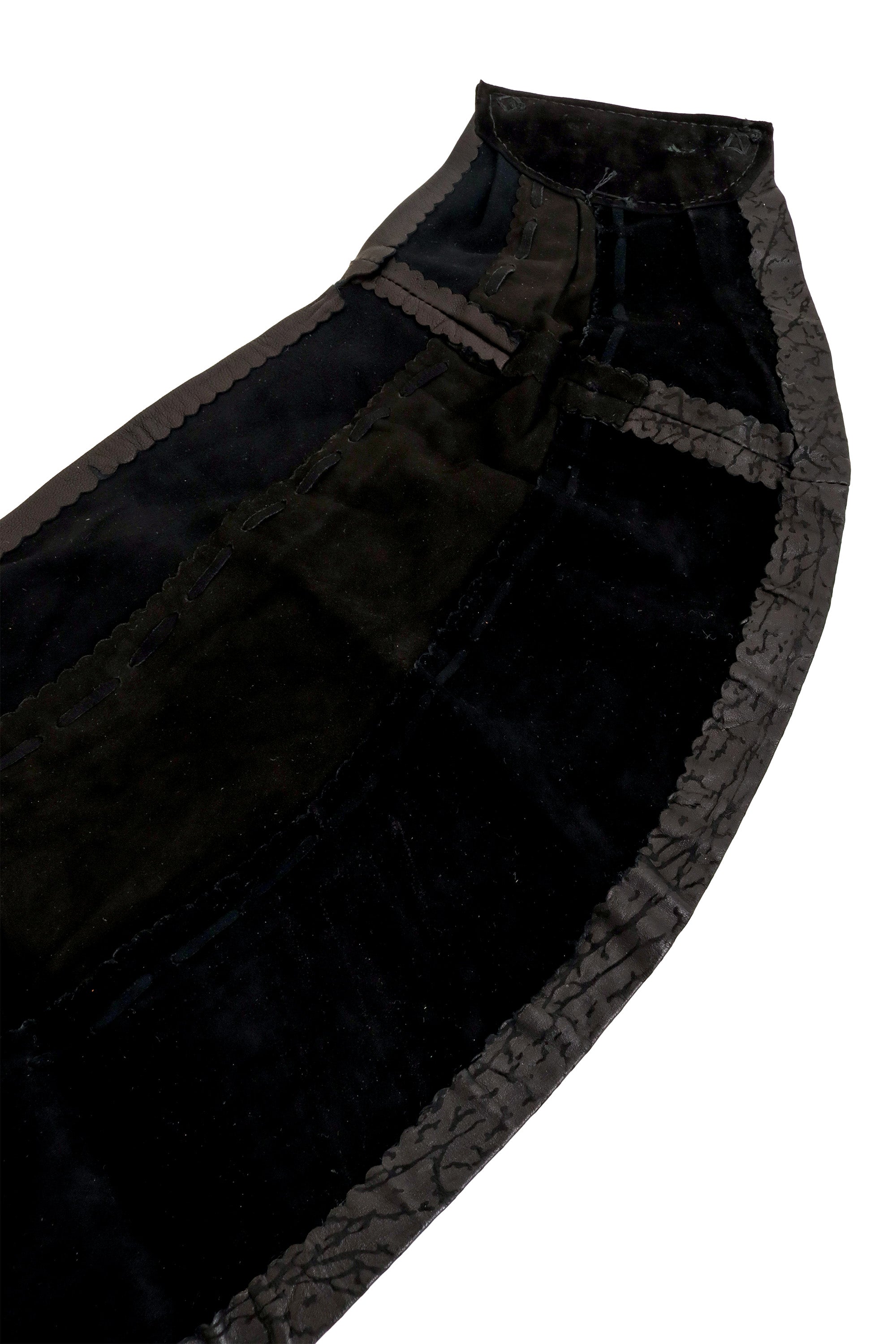 Bead Fringe Leather Waist Belt inside leather @ Recess LA