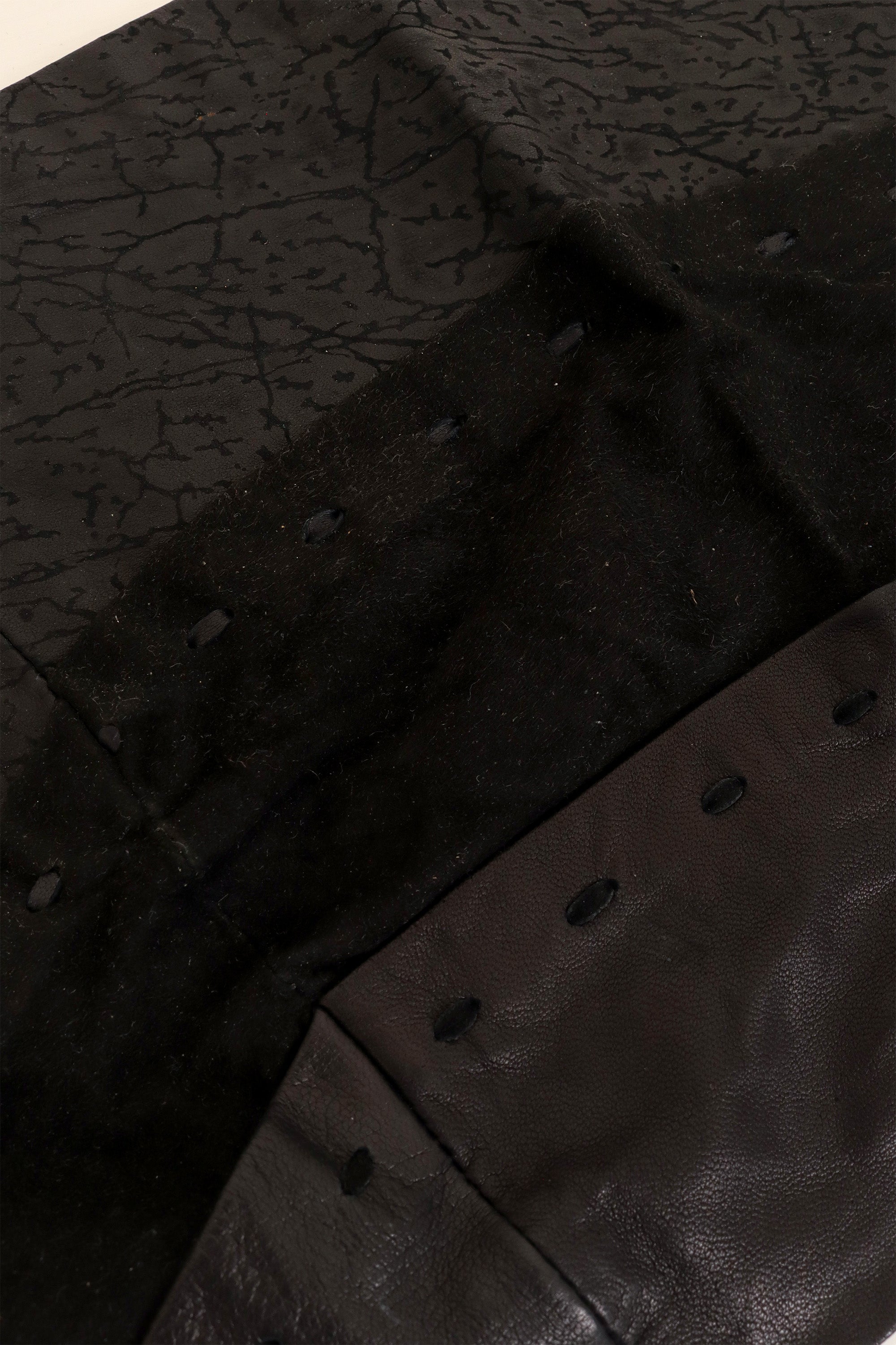 Bead Fringe Leather Waist Belt suede close @ Recess LA