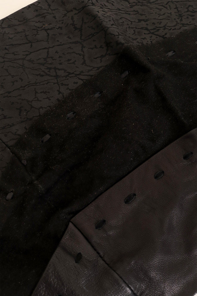 Bead Fringe Leather Waist Belt suede close @ Recess LA