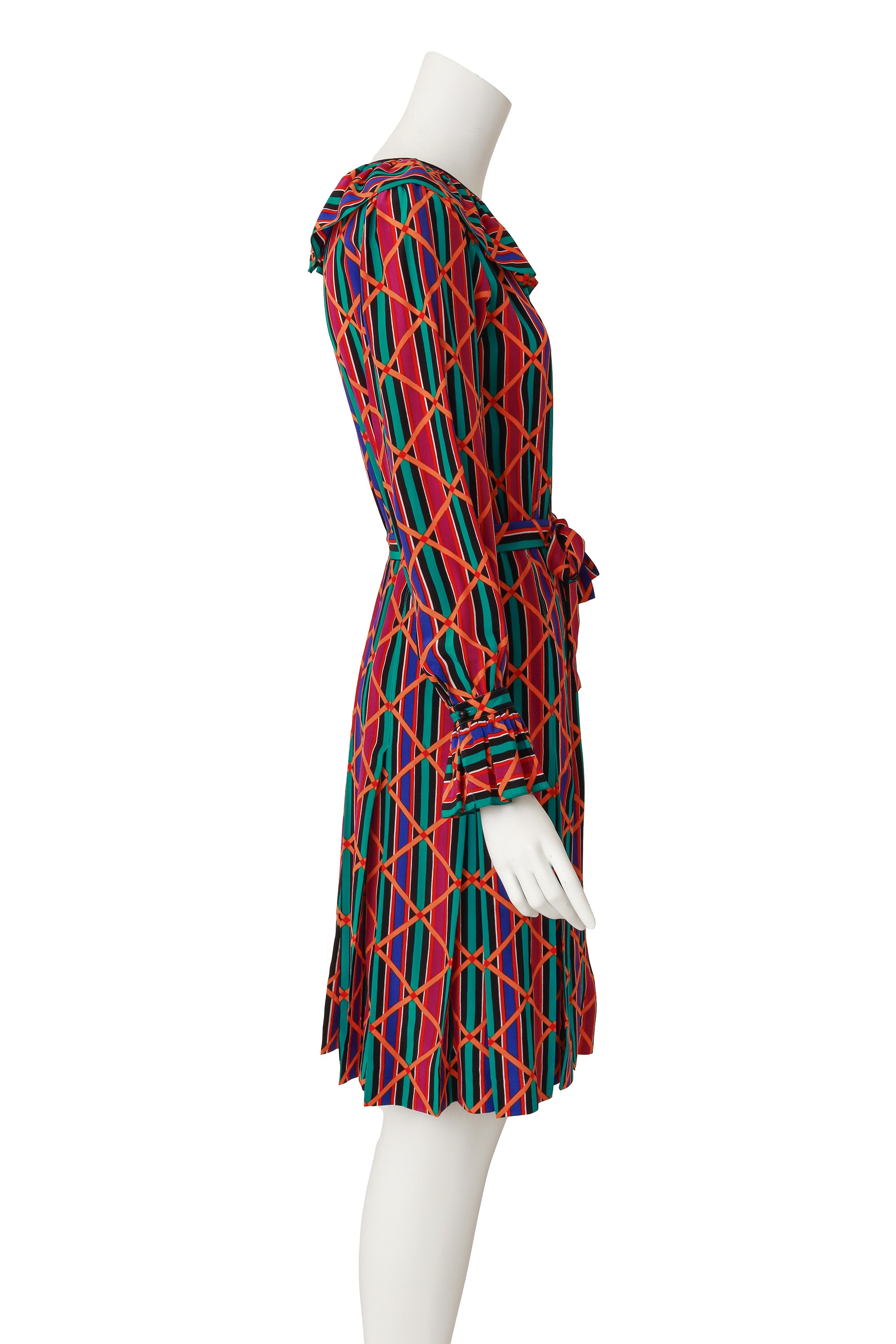 blouson dress by Saint Laurent on mannequin side @ Recess LA