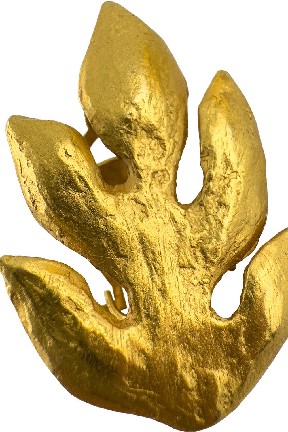 Vintage Hervé Van Der Straeten Laurel Leaf Earrings I detail @recess la