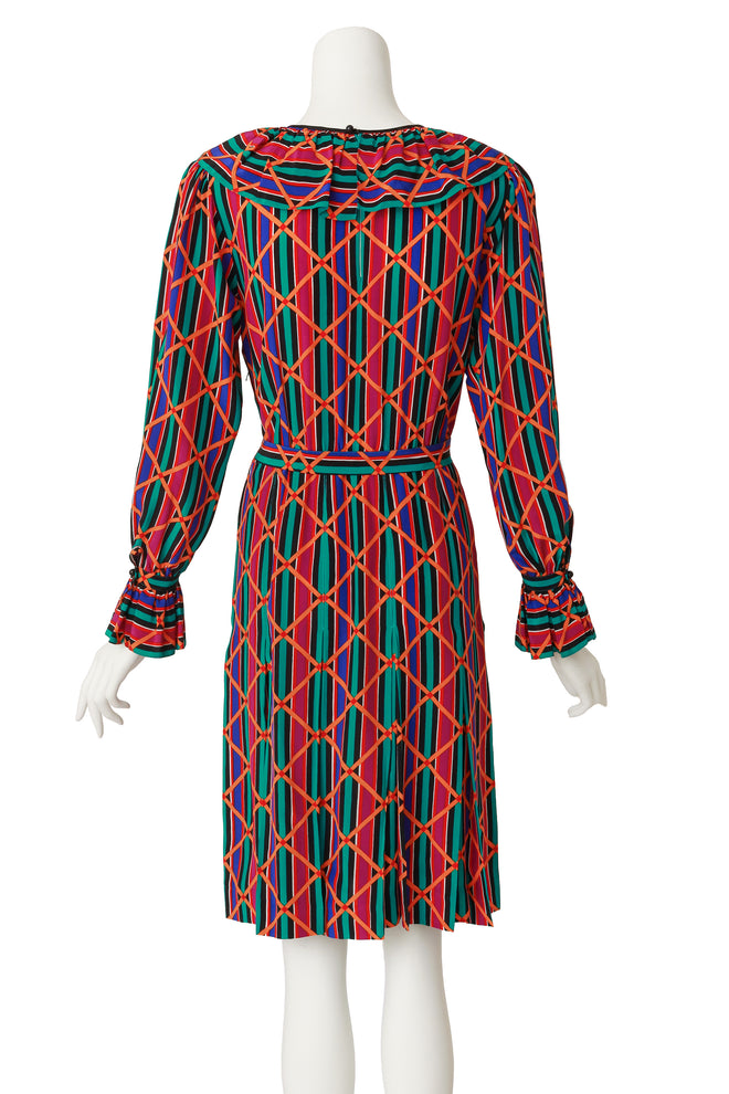 blouson dress by Saint Laurent on mannequin back @ Recess LA