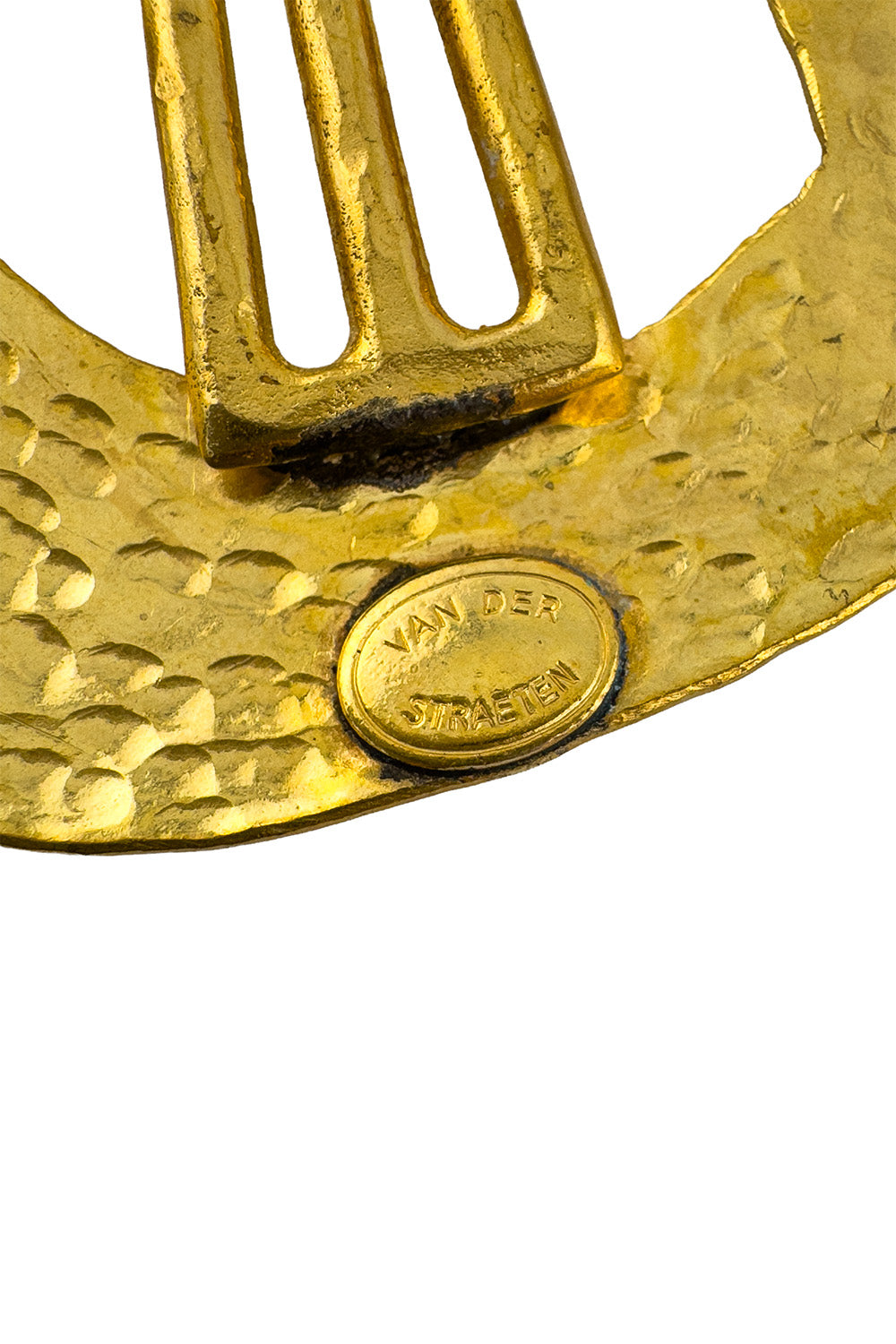Vintage Hervé Van Der Straeten Lyre Harp Brooch cartouche @recess la