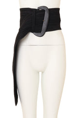 Extra Wide Woven Waist Belt on mannequin @ Recess LA