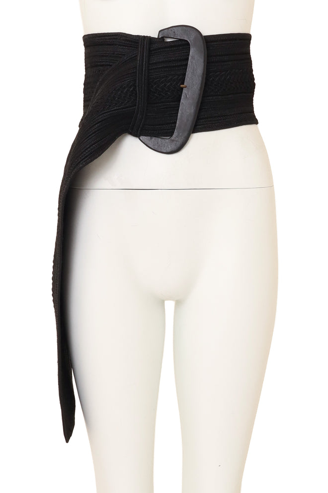 Extra Wide Woven Waist Belt on mannequin @ Recess LA